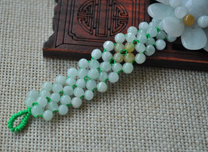 10% OFF- 160 mm Certified Natural Jadeite Emerald Jade Dragon Bracelet《Grade A》9033