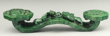 Load image into Gallery viewer, 14.7in/37cm H- Chinese Genuine Natural Green Jade HandCarved Big Ruyi Statue NO.B387