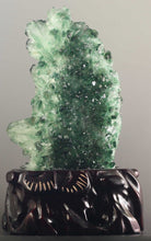 Load image into Gallery viewer, 7.9in/20cm H- 100% Genuine Purea Natural 1752g White and Green Crystal Statue (with Stand)