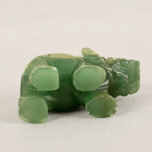 Load image into Gallery viewer, A Pair of Chinese Genuine Natural Green Jade HandCarved Elephant Feng Shui Statues (2pcs)