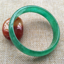 Load image into Gallery viewer, 10% OFF- 54/55/56mm Certified Natural Jadeite Emerald A*Jade HandCarved Bangle Z901