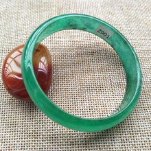 Load image into Gallery viewer, 10% OFF- 54/55/56mm Certified Natural Jadeite Emerald A*Jade HandCarved Bangle Z901