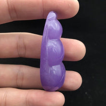 Load image into Gallery viewer, 10% OFF- Certified Natural Purple Ice Jadeite Emerald A Jade HandCarved Ping Beans Pendant 21