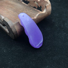 Load image into Gallery viewer, 10% OFF- Certified Natural Purple Ice Jadeite Emerald A Jade HandCarved Ping Beans Pendant 21