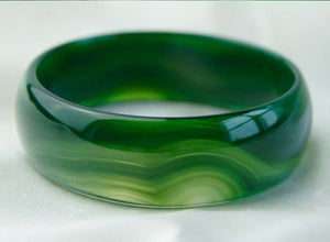 10% OFF- 48/49/50 mm Certified Natural Green Emerald A*Jade HandCarved Bangle A1944