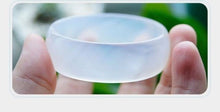 Load image into Gallery viewer, 10% OFF- 48/49/50 mm Certified Natural White Emerald A*Jade HandCarved Bangle A1948