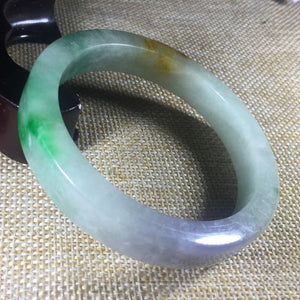 10% OFF- 58/59/60mm Certified Natural 3 Color Jadeite Emerald A*Jade HandCarved Bangle B022