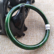 Load image into Gallery viewer, 10% OFF- 53/54/55mm Certified Natural Jadeite Emerald A*Jade HandCarved Bangle A109