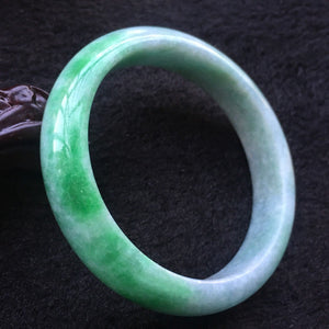 10% OFF- 54/55/56 mm Certified Natural 3 Color Jadeite Emerald A*Jade HandCarved Bangle A005