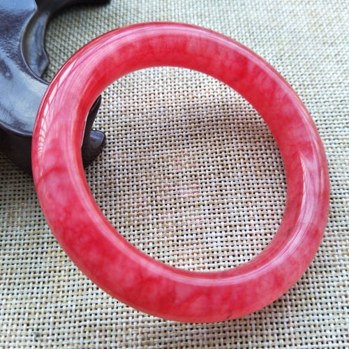 10% OFF- 53/54/55mm Certified Natural Red Xiu Emerald A*Jade HandCarved Bangle Z921