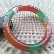 Load image into Gallery viewer, 10% OFF- 55/56/57mm Certified Natural 3 Color Jadeite Emerald A*Jade HandCarved Bangle A146