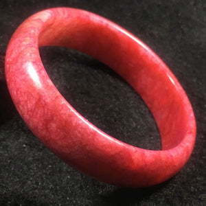 10% OFF- 52/53/54 mm Certified Natural Red Jadeite Emerald A*Jade HandCarved Bangle A048