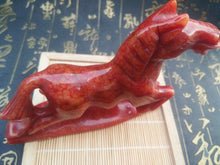 Load image into Gallery viewer, 4&#39;&#39;L-Chinese Antique Genuine Natural Red Jade HandCarved Lucky Horse Statue