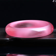 Load image into Gallery viewer, 10% OFF- 58/59/60mm Certified Natural Pink Nephrite Emerald A*Jade Carved Bangle