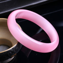 Load image into Gallery viewer, 10% OFF- 58/59/60mm Certified Natural Pink Nephrite Emerald A*Jade Carved Bangle