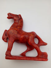 Load image into Gallery viewer, 4.4&#39;&#39;H-Chinese Antique Genuine Natural Red Jade HandCarved Lucky Horse Statue