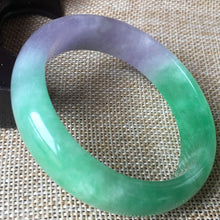 Load image into Gallery viewer, 10% OFF- 53/54/55 mm Certified Natural 3 Color Jadeite Emerald A*Jade HandCarved Bangle A08