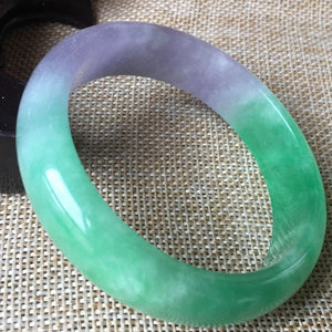 10% OFF- 53/54/55 mm Certified Natural 3 Color Jadeite Emerald A*Jade HandCarved Bangle A08