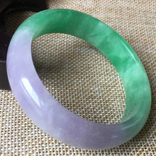 Load image into Gallery viewer, 10% OFF- 53/54/55 mm Certified Natural 3 Color Jadeite Emerald A*Jade HandCarved Bangle A08