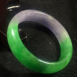 10% OFF- 54/55/56 mm Certified Natural 3 Color Jadeite Emerald A*Jade HandCarved Bangle A017