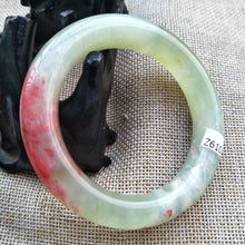 Load image into Gallery viewer, 10% OFF- 53/54/55mm Certified Natural Red Jadeite Emerald A*Jade HandCarved Bangle Z610