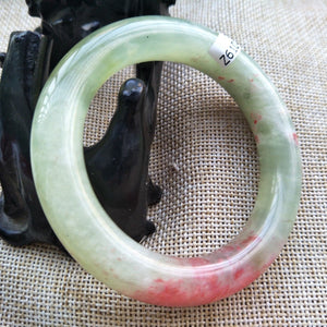 10% OFF- 53/54/55mm Certified Natural Red Jadeite Emerald A*Jade HandCarved Bangle Z610