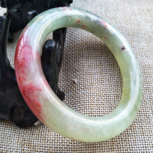 Load image into Gallery viewer, 10% OFF- 53/54/55mm Certified Natural Red Jadeite Emerald A*Jade HandCarved Bangle Z610