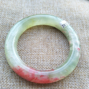 10% OFF- 53/54/55mm Certified Natural Red Jadeite Emerald A*Jade HandCarved Bangle Z610