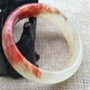 10% OFF- 58/59/60mm Certified Natural Red Xiu Emerald A*Jade HandCarved Bangle Z606