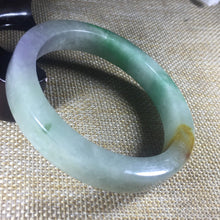 Load image into Gallery viewer, 10% OFF- 58/59/60mm Certified Natural 3 Color Jadeite Emerald A*Jade HandCarved Bangle B022