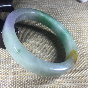 10% OFF- 58/59/60mm Certified Natural 3 Color Jadeite Emerald A*Jade HandCarved Bangle B022