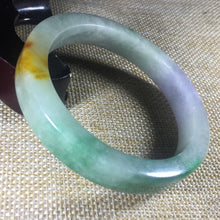 Load image into Gallery viewer, 10% OFF- 58/59/60mm Certified Natural 3 Color Jadeite Emerald A*Jade HandCarved Bangle B022