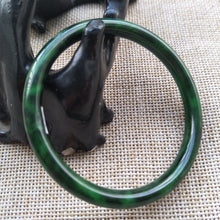 Load image into Gallery viewer, 10% OFF- 53/54/55mm Certified Natural Jadeite Emerald A*Jade HandCarved Bangle A109