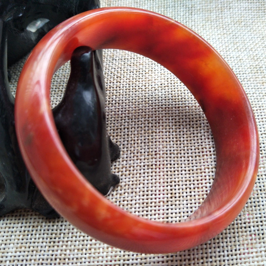 10% OFF- 59/60/61mm Certified Natural Red Jadeite Emerald A*Jade HandCarved Bangle Z931