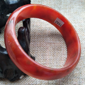 10% OFF- 59/60/61mm Certified Natural Red Jadeite Emerald A*Jade HandCarved Bangle Z931