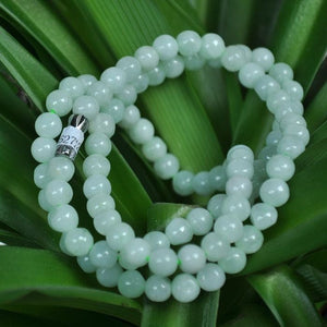 10% OFF- 20in/520mm Certified Natural Jadeite Emerald A*Jade Handcarved Bracelet-Necklace