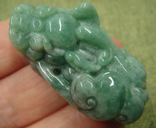 Load image into Gallery viewer, 10% OFF- Certified Natural Oily Jadeite Emerald A*Jade HandCarved Translucent Pixiu Pendant C731