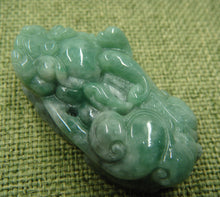 Load image into Gallery viewer, 10% OFF- Certified Natural Oily Jadeite Emerald A*Jade HandCarved Translucent Pixiu Pendant C731