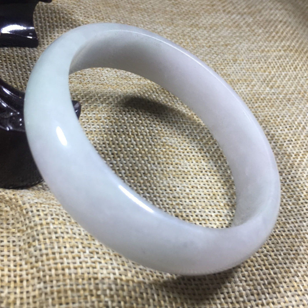 10% OFF- 57/58/59 mm Certified Natural Lavender Jadeite Emerald Jade HandCarved Bangle B018