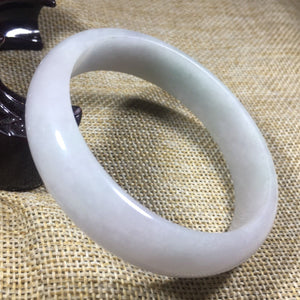 10% OFF- 57/58/59 mm Certified Natural Lavender Jadeite Emerald Jade HandCarved Bangle B018