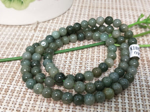 10% OFF- 20in/520mm Certified Natural Oily Jadeite Emerald A*Jade Handcarved Bracelet-Necklace 0975