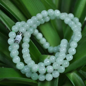 10% OFF- 20in/520mm Certified Natural Jadeite Emerald A*Jade Handcarved Bracelet-Necklace