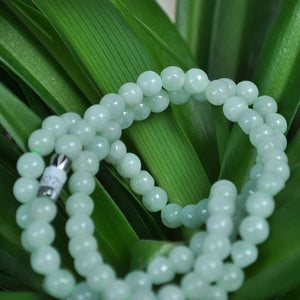 10% OFF- 20in/520mm Certified Natural Jadeite Emerald A*Jade Handcarved Bracelet-Necklace