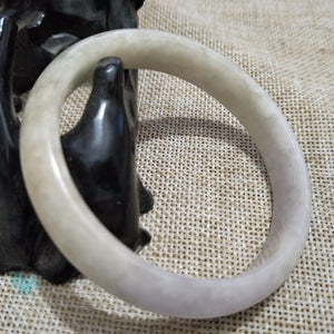 10% OFF- 55/56/57mm Certified Natural Lavender Jadeite Emerald A*Jade HandCarved Bangle Z631