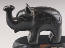 Load image into Gallery viewer, 3in/76.2mm L- Chinese Genuine Natural Black Jade HandCarved Elephant Statue