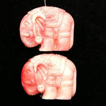 Load image into Gallery viewer, 10% OFF- 2 pcs Certified Natural Pink Emerald Jade HandCarved A Pair of Jade Earrings