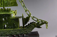 Load image into Gallery viewer, 9.45in/240mm H- Chinese Genuine Natural Green Jade HandCarved Dragon Boat Statue