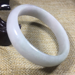 10% OFF- 57/58/59 mm Certified Natural Lavender Jadeite Emerald Jade HandCarved Bangle B018