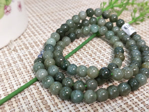 10% OFF- 20in/520mm Certified Natural Oily Jadeite Emerald A*Jade Handcarved Bracelet-Necklace 0975