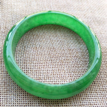 Load image into Gallery viewer, 10% OFF- 53/54/55mm Certified Natural Icy Jadeite Emerald A*Jade HandCarved Bangle A228